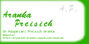 aranka preisich business card